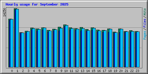 Hourly usage for September 2025