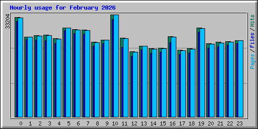 Hourly usage for February 2026
