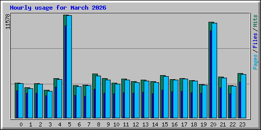 Hourly usage for March 2026