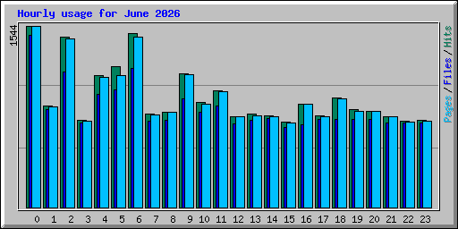 Hourly usage for June 2026