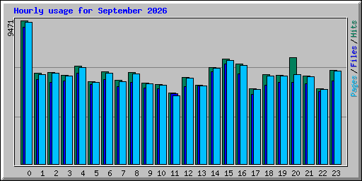 Hourly usage for September 2026